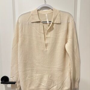 Aritzia Cream Women's Merino Wool Sweater